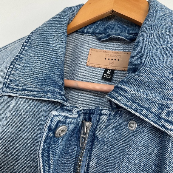 Blanknyc Wondering Why Denim Jacket - M - NEW Zip Up Blue Coat - Picture 6 of 10